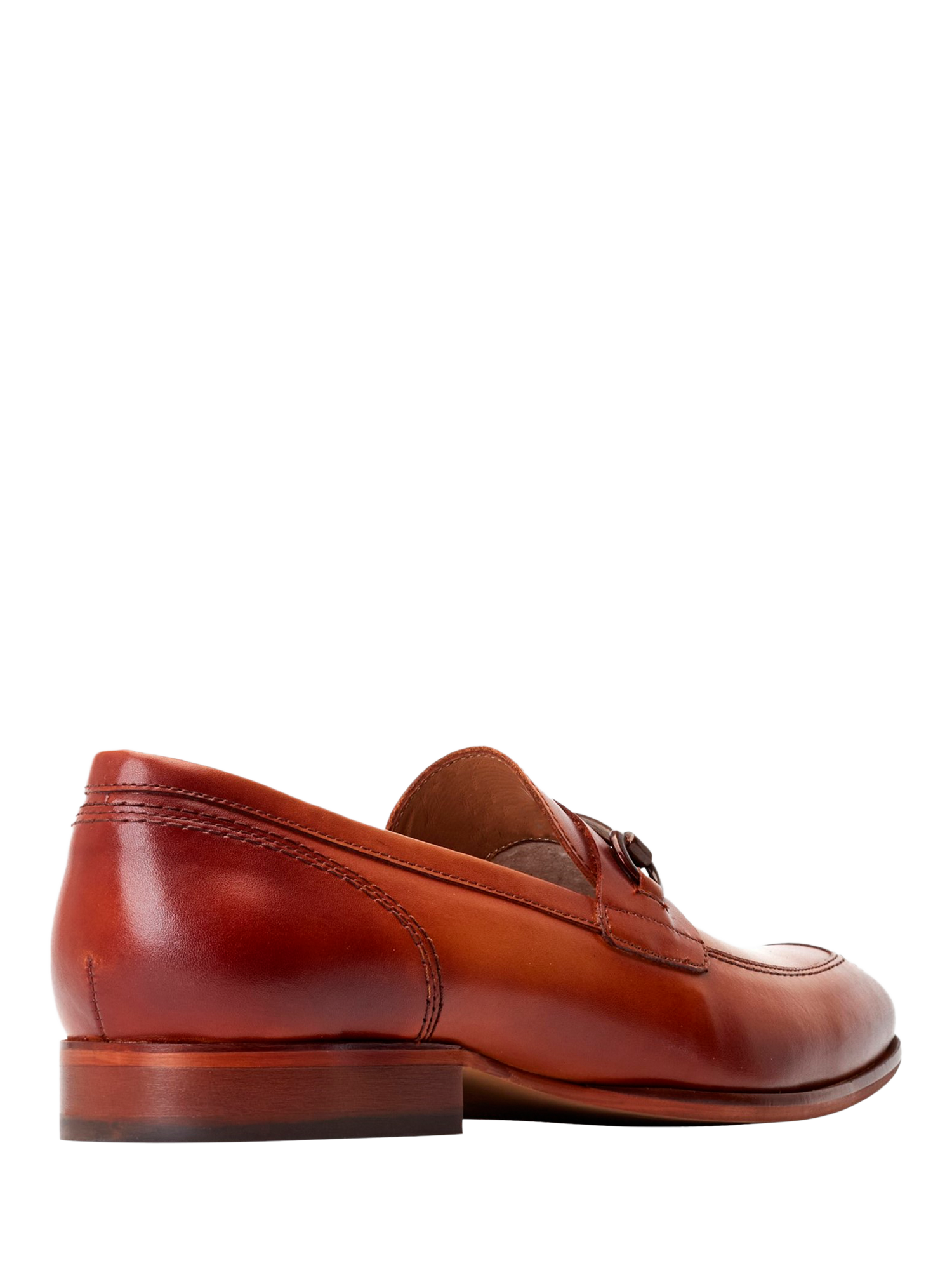 Product image 3 of 5, which shows Base London Russo Leather Horsebit Loafers, Tan, 7