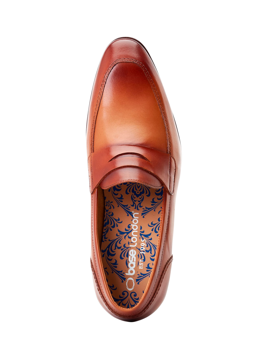 Product image 4 of 4, which shows Base London Bruno Leather Loafers, Tan, 7