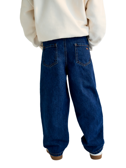 The New Society Kids' Wide Leg Pant, Blue Denim - view 2, Blue Denim