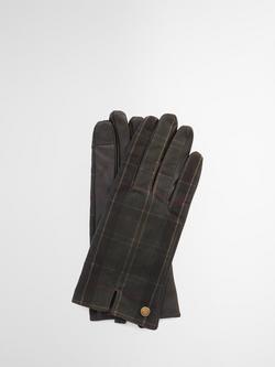 Barbour Scarlet Tartan Gloves, Brown/Multi