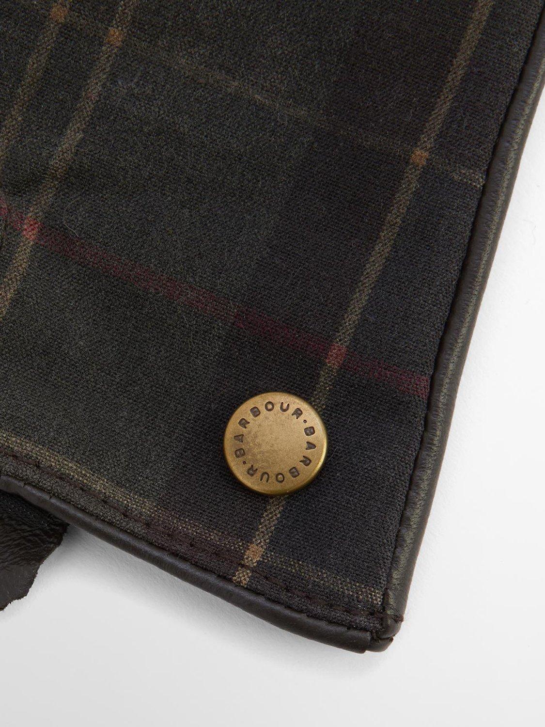 Product image 2 of 2, which shows Barbour Scarlet Tartan Gloves, Brown/Multi, S