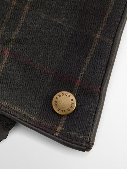 Barbour Scarlet Tartan Gloves - view 2, Brown/Multi