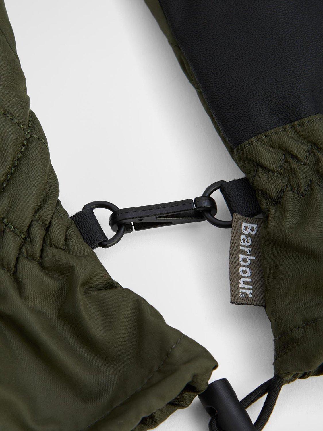 Product image 3 of 3, which shows Barbour Joni Quilted Gloves, Green, S