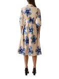 James Lakeland Cotton Floral Print Shirt Dress, Blue