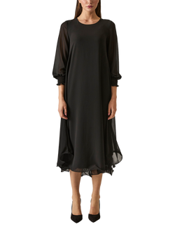 James Lakeland Maxi Wave Hem Dress, Black, Black