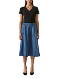 James Lakeland Denim Flared Skirt, Blue