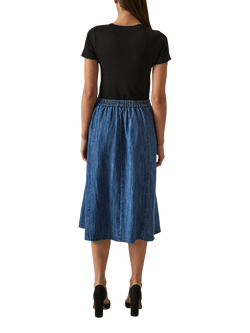 James Lakeland Denim Flared Skirt, Blue - view 2, Blue