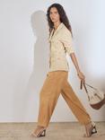 Reiss Atelier Lauren Tapered Cargo Trousers, Mid Brown