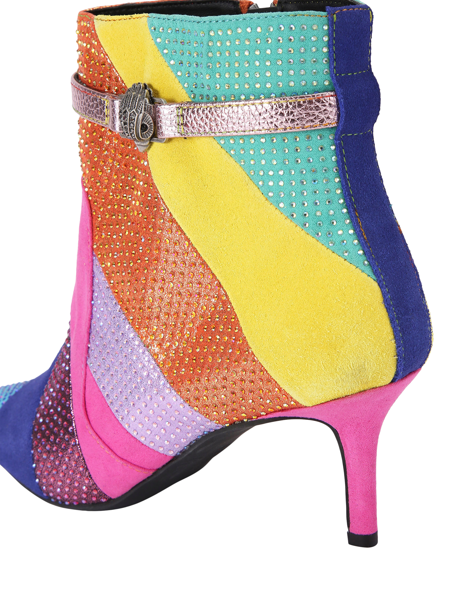 Product image 3 of 5, which shows Kurt Geiger London Kensington Crystal Ankle Boots, Multi, 3