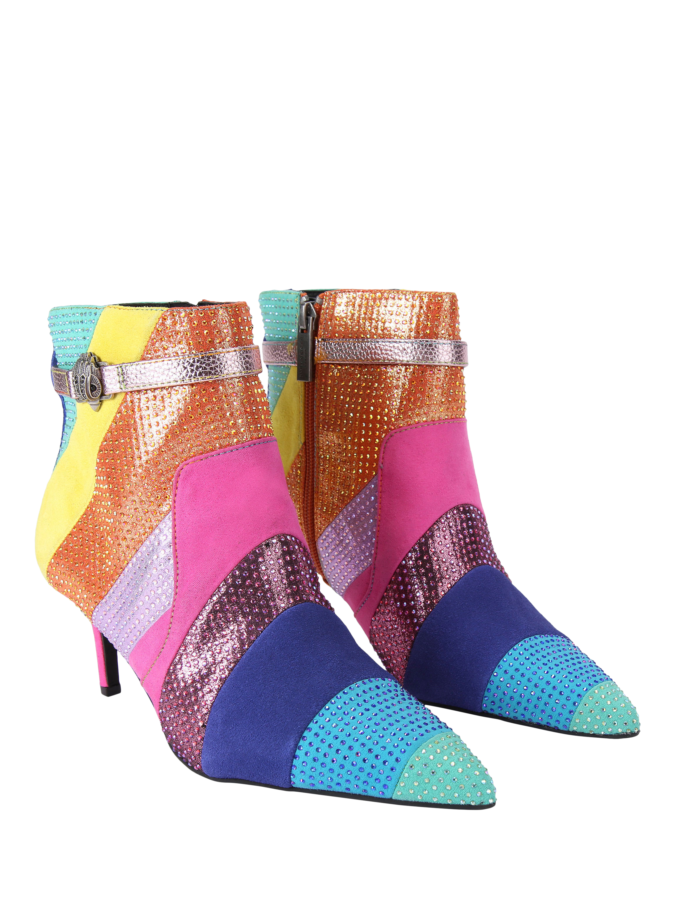 Product image 5 of 5, which shows Kurt Geiger London Kensington Crystal Ankle Boots, Multi, 3