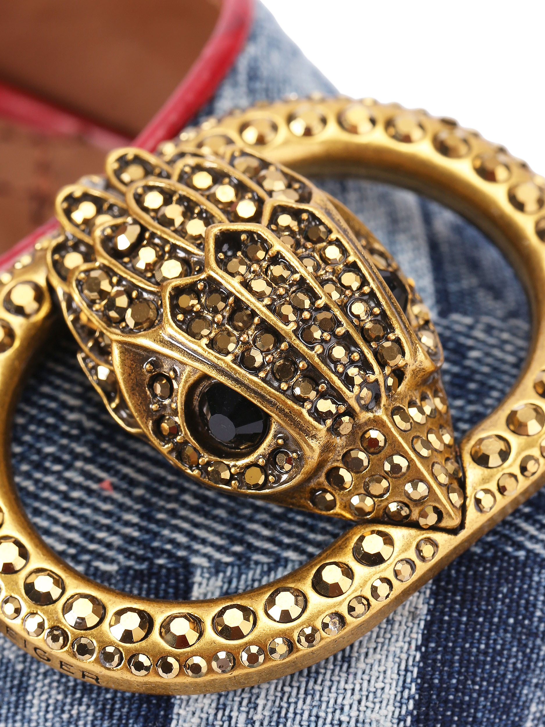 Product image 6 of 6, which shows Kurt Geiger London Chelsea Closed Platform Sandals, Blue Denim, 3