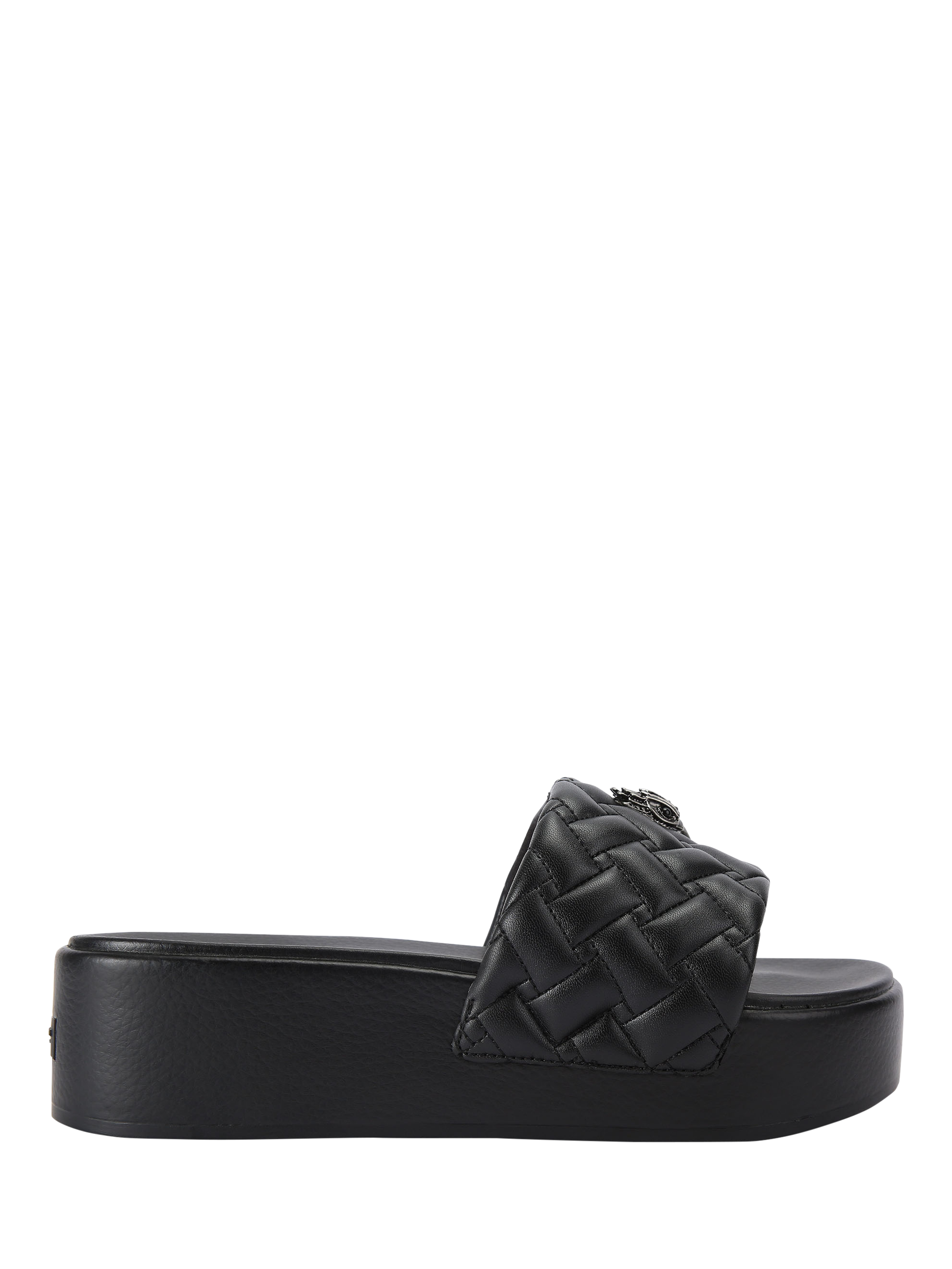 Product image 1 of 6, which shows Kurt Geiger London Meena Platform Slider Sandals, Black, 3