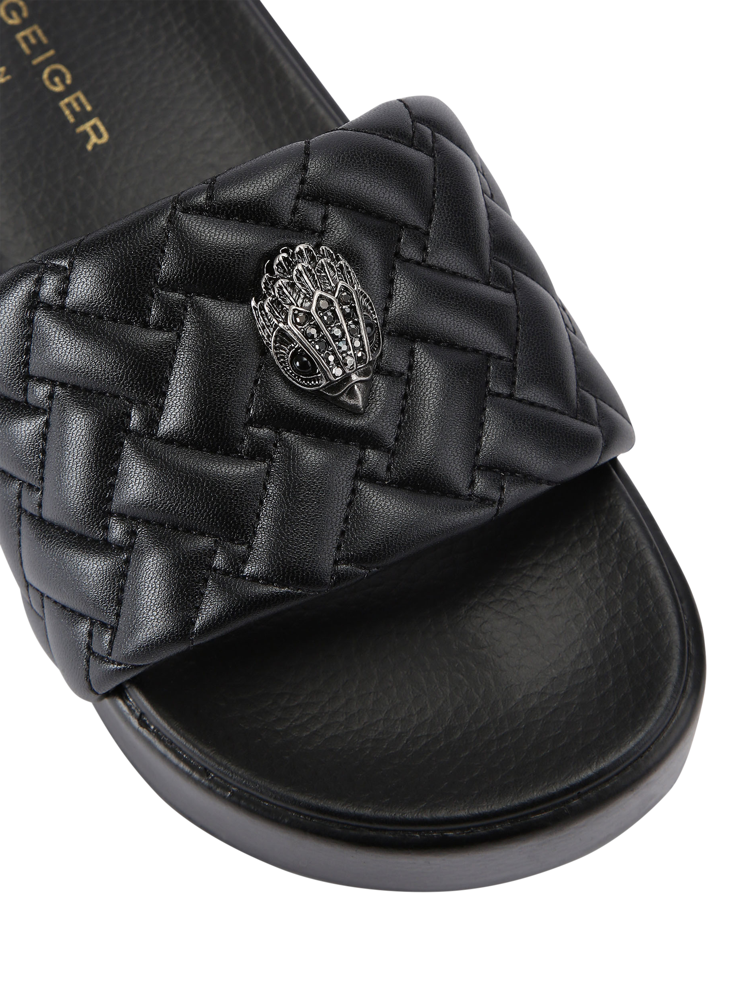 Product image 5 of 6, which shows Kurt Geiger London Meena Platform Slider Sandals, Black, 3