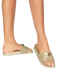 Kurt Geiger London Meena Eagle Slider Sandals, Gold