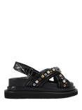 Kurt Geiger London Cross Strap Flatform Leather Sandals
