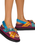 Kurt Geiger London Orson Cross Strap Flatform Sandals