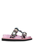Kurt Geiger London Orson Crystal Suede Slider Sandals, Pink