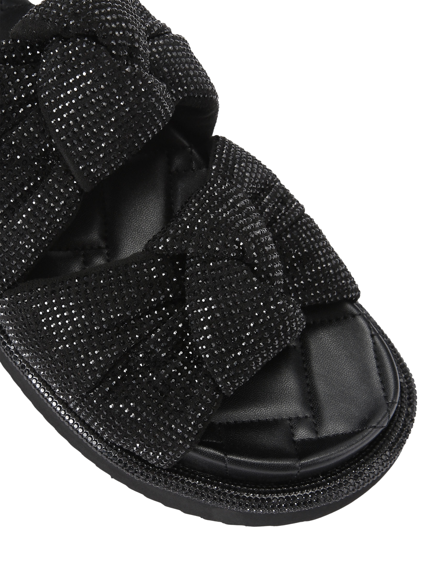 Product image 5 of 5, which shows Kurt Geiger London Orson Knot Flatform Sandals, Black, 3