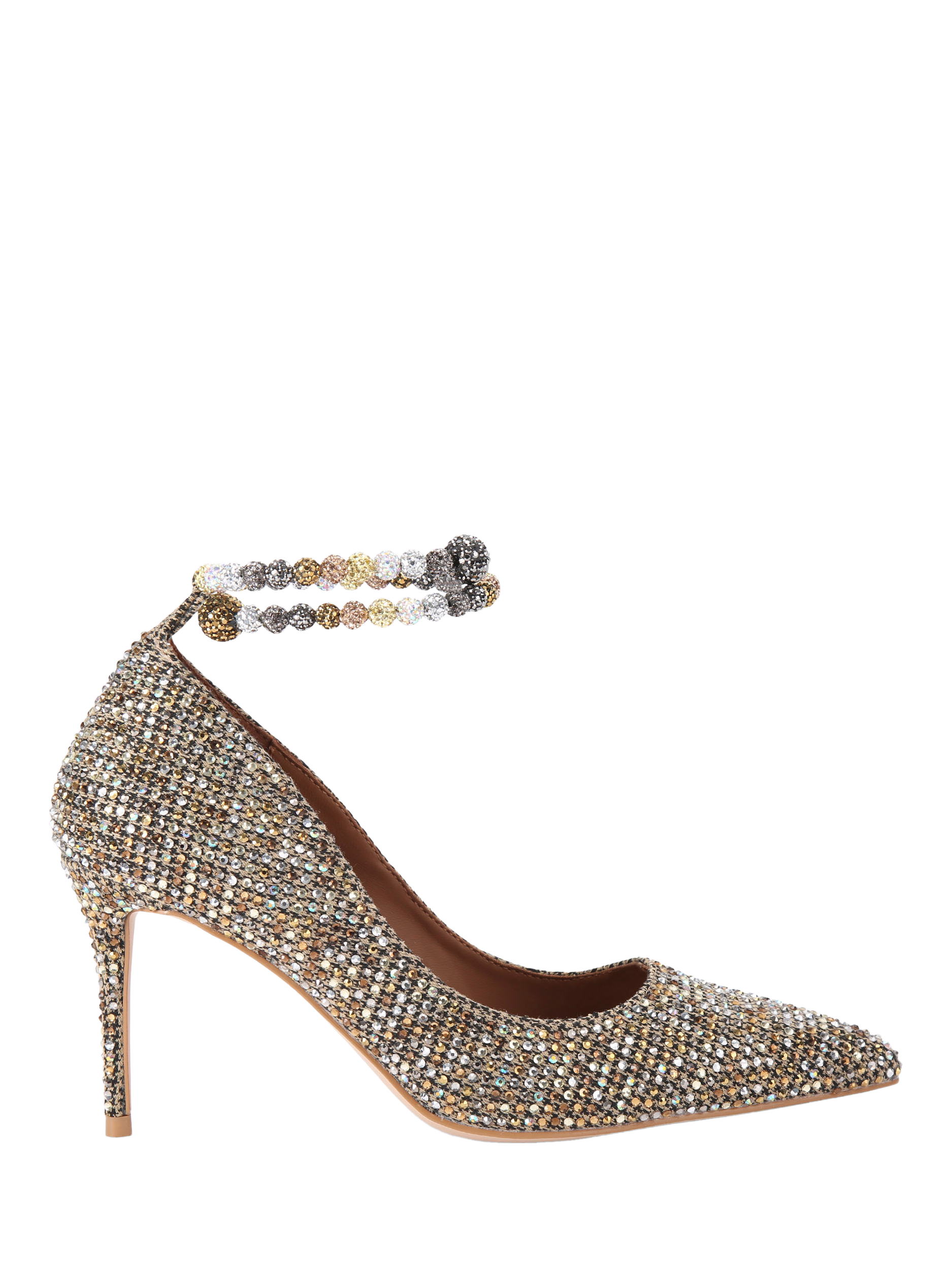 Product image 1 of 4, which shows Kurt Geiger London Belgravia Jewel Stiletto Heel Court Shoes, Multi, 3