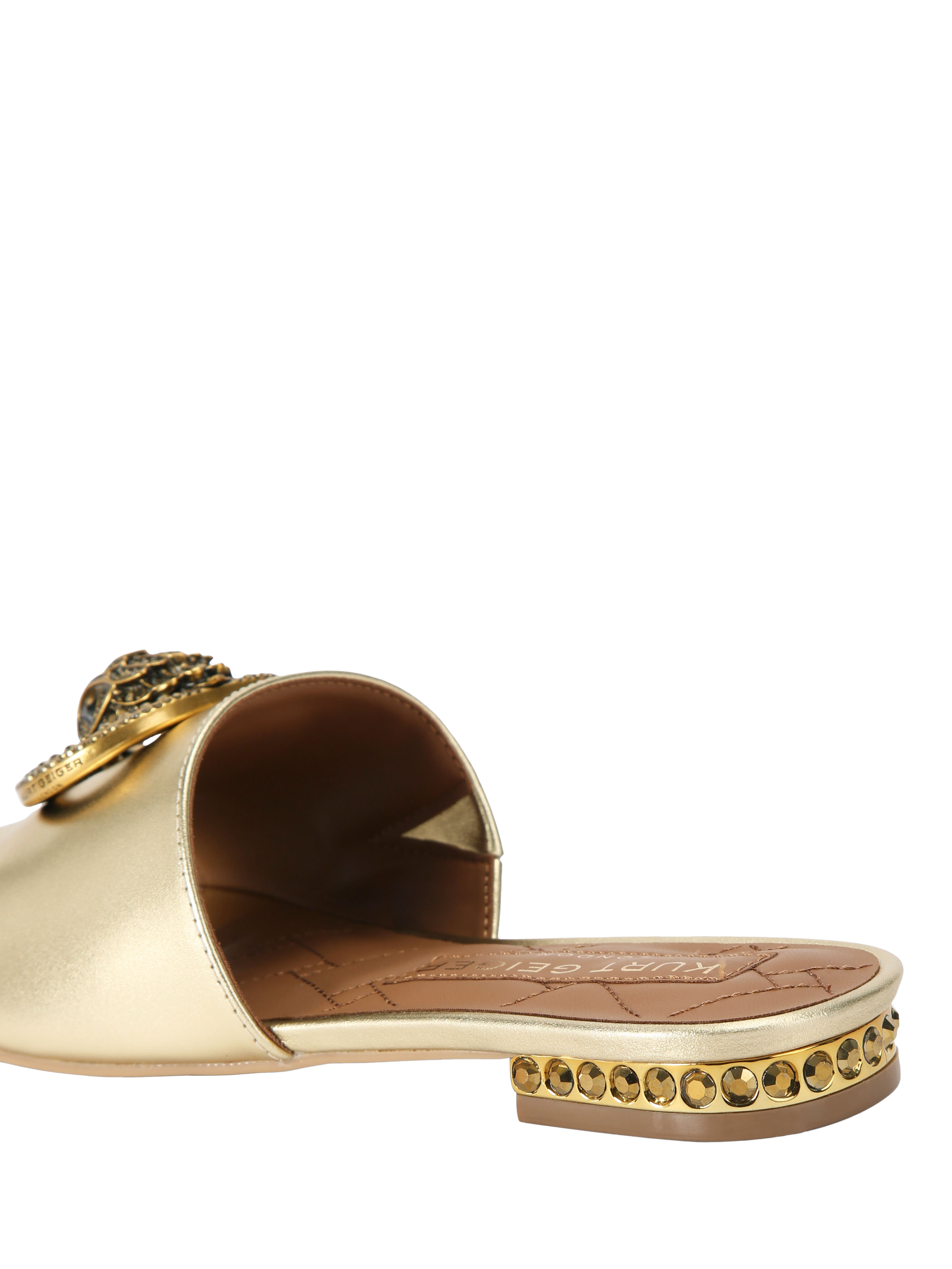 Product image 4 of 5, which shows Kurt Geiger London Chelsea Flat Sandals, Gold, 3