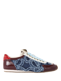 Kurt Geiger London Frayed Islington Sneakers, Blue Denim, Blue Denim