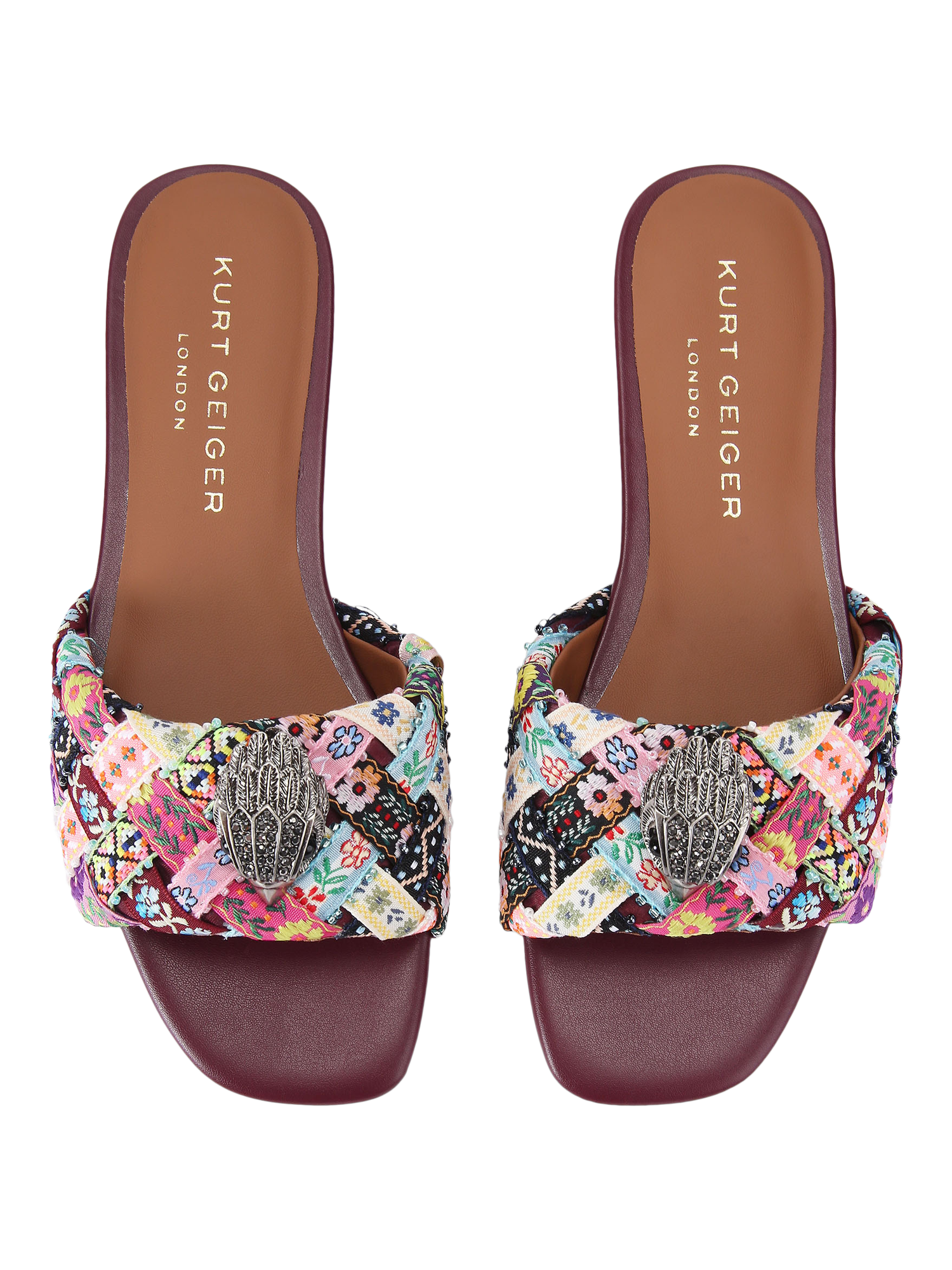 Product image 3 of 6, which shows Kurt Geiger London Kensington Flat Sandals, Multi Multi, 3