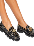 Kurt Geiger London Mansion Leader Studded Loafers, Black