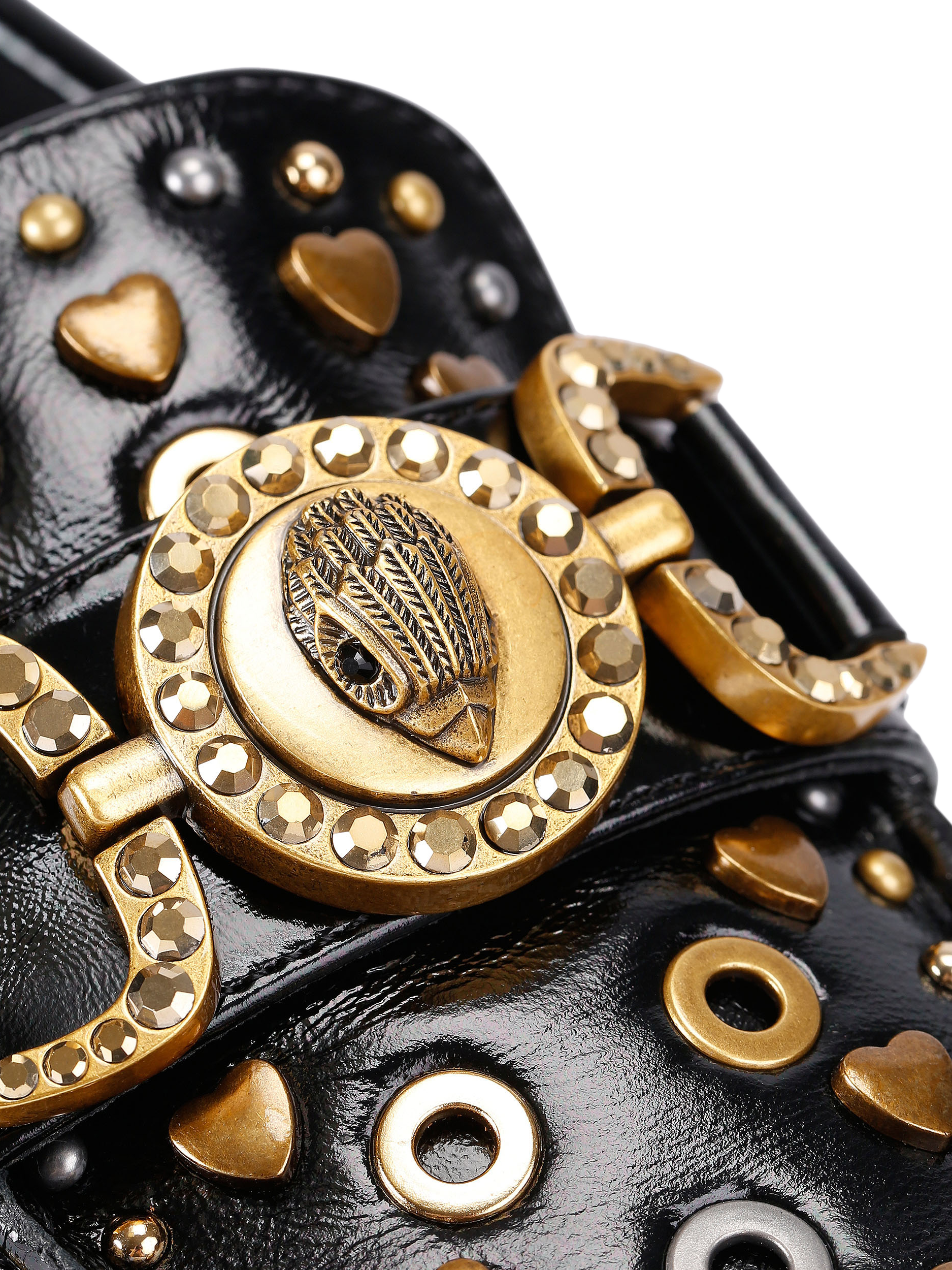Product image 6 of 6, which shows Kurt Geiger London Mansion Leader Studded Loafers, Black, 3