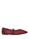 Kurt Geiger London Nina Mesh Ballerina Pumps, Red Wine