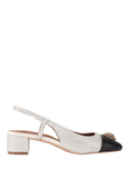 Kurt Geiger London Sloane Slingback Courts, White Multi White