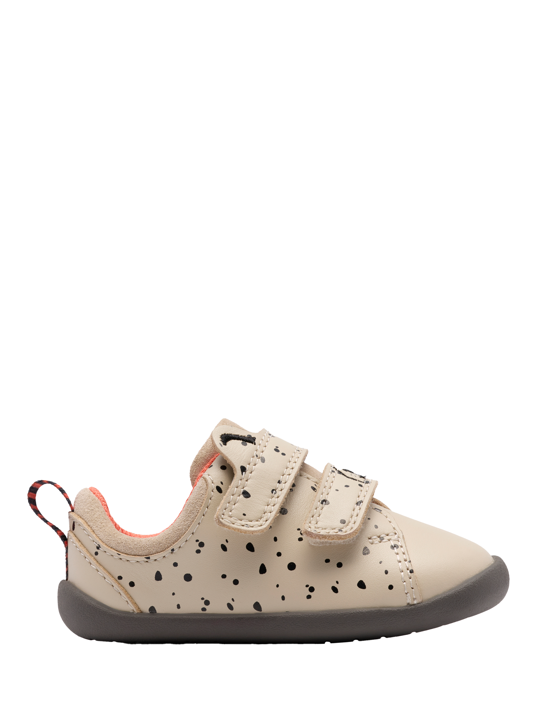 Clarks Kids' Roamer Wish T Leather Shoes, Off White Print