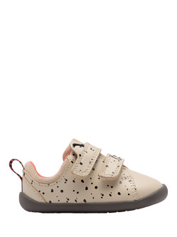 Clarks Kids' Roamer Wish T Leather Shoes, Off White Print, Off White Print