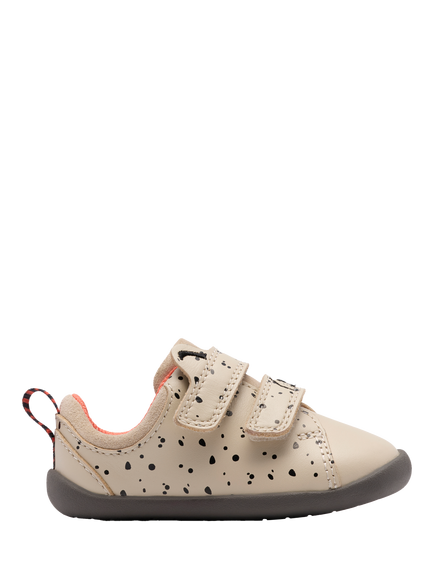 Clarks Kids' Roamer Wish T Leather Shoes, Off White Print, Off White Print