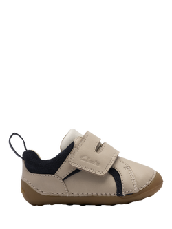 Clarks Baby Tiny Gleam T Leather Shoes, Neutral, Neutral