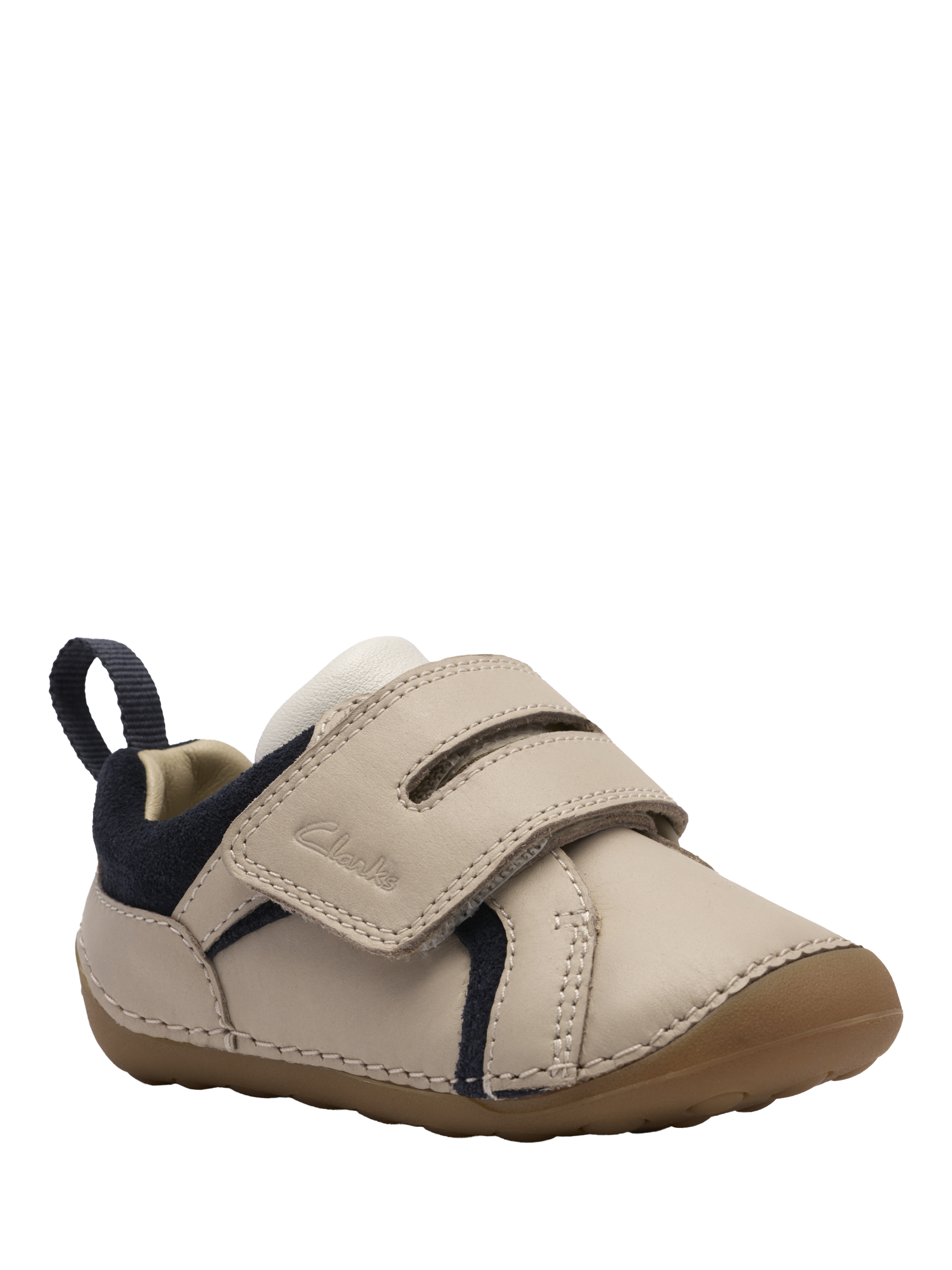 Product image 4 of 6, which shows Clarks Baby Tiny Gleam T Leather Shoes, Neutral, C2F