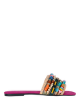 Kurt Geiger London Southbank Beaded Sliders, Pink Fuchsia