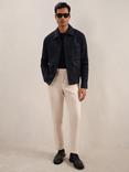Reiss Adam Linen Four-Pocket Jacket, Navy