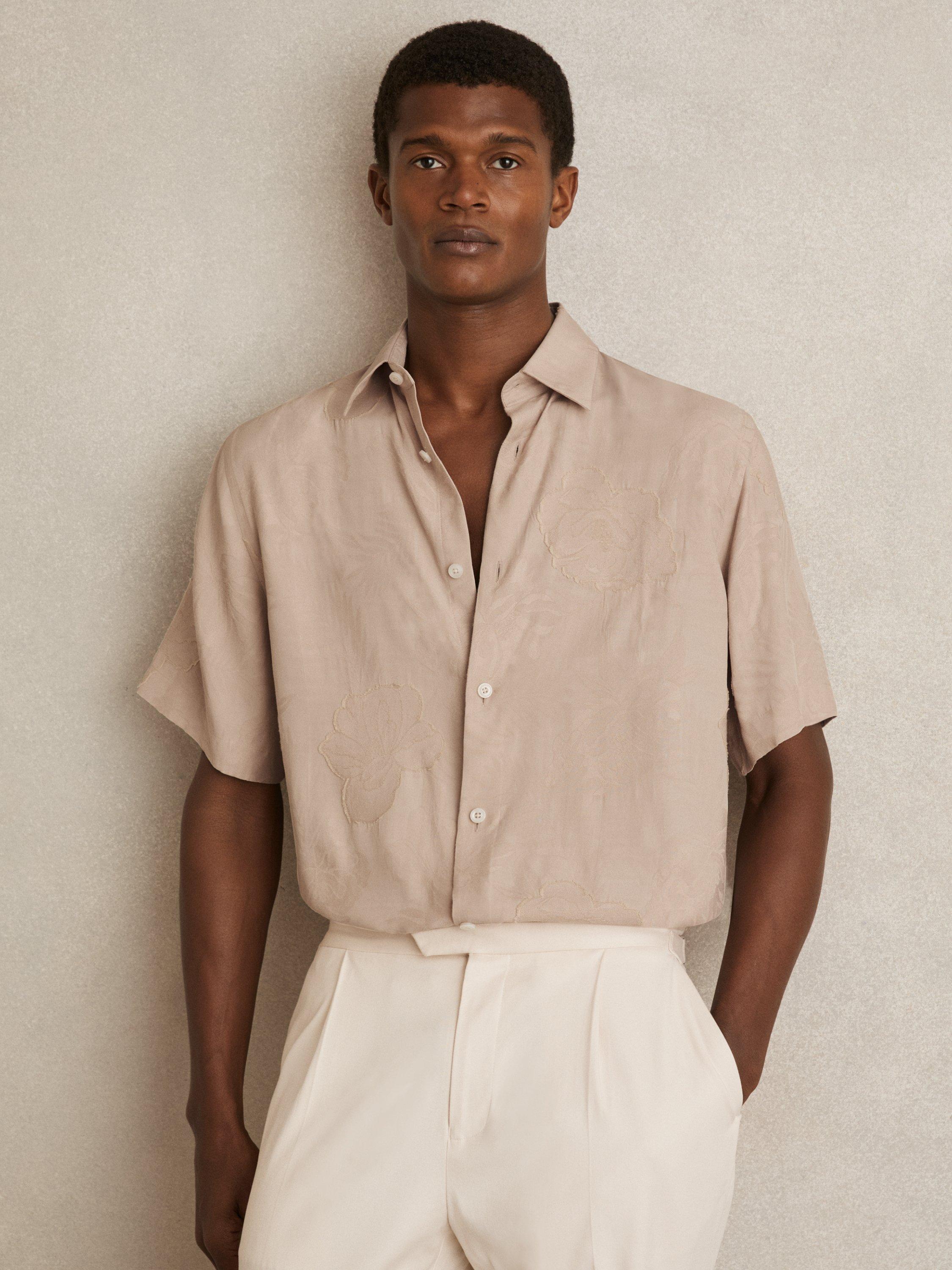 Product image 1 of 5, which shows Reiss Coupe Shirt, Oatmeal, S