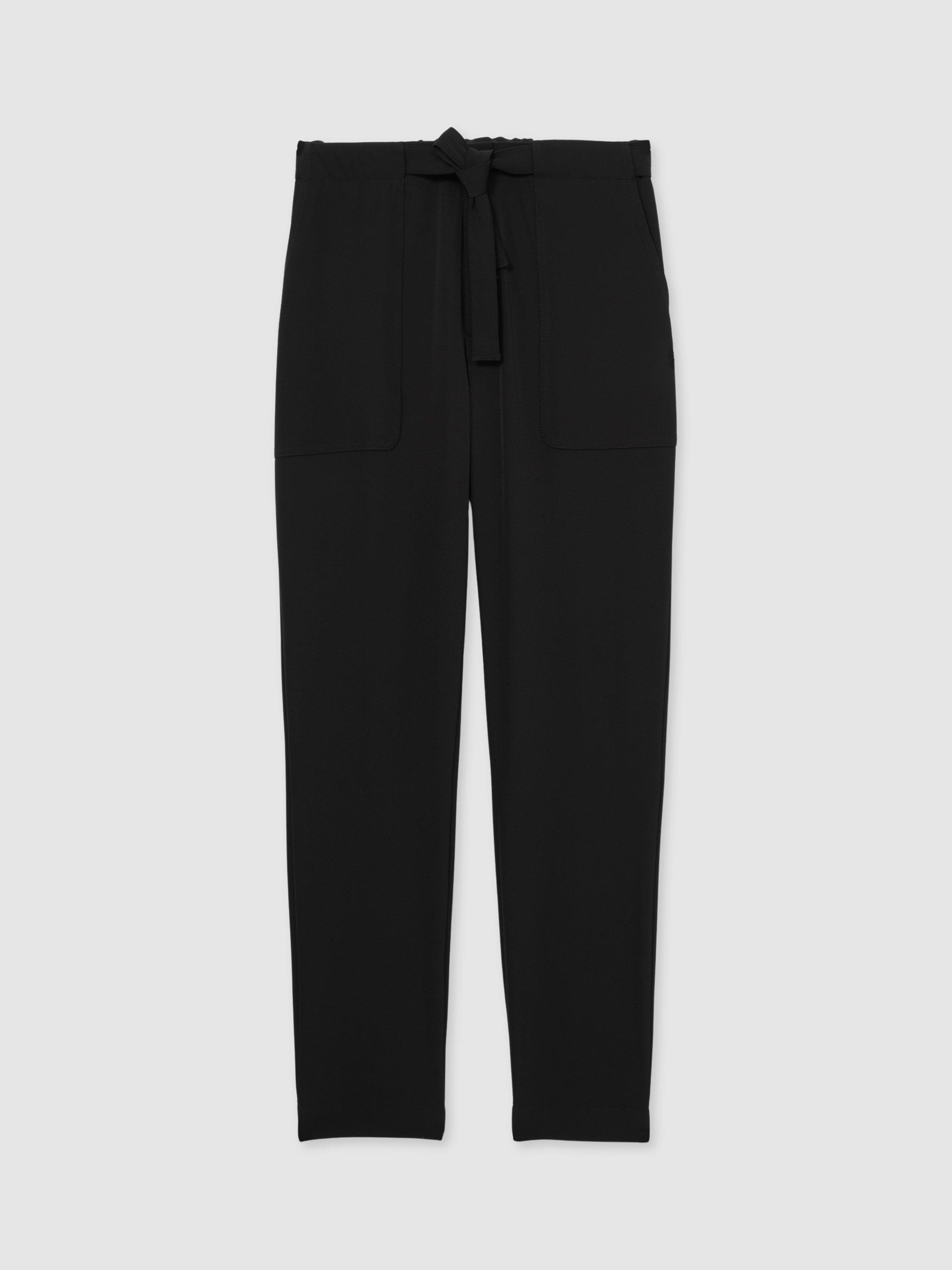 Product image 3 of 5, which shows Reiss Set Straight Fit Tailored Trousers, Black, 28R