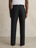 Reiss Shade Cotton Linen Blend Trousers, Navy