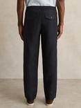 Reiss Barges Linen Drawstring Trousers
