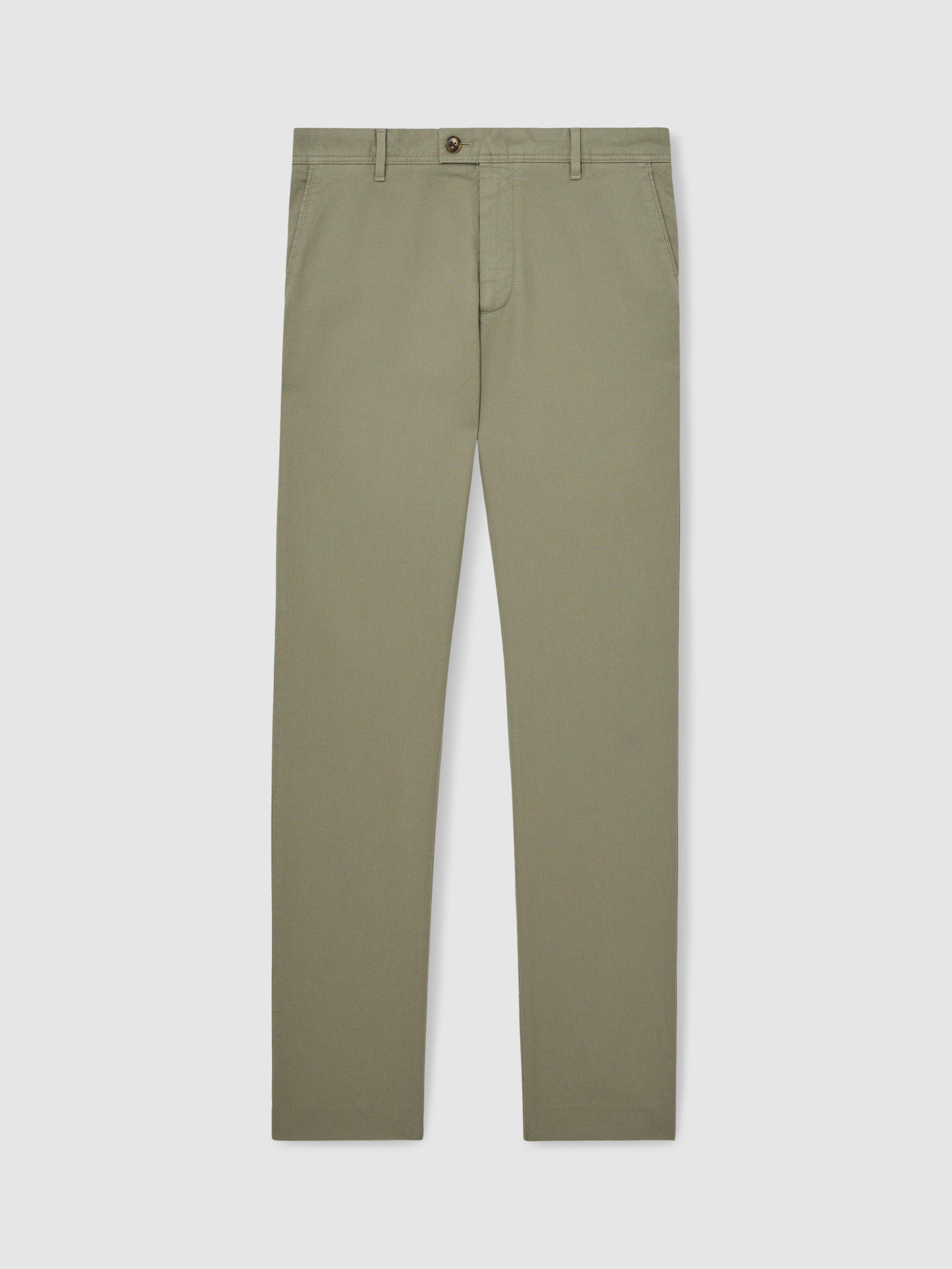 Product image 3 of 5, which shows Reiss Dobby Chinos, Khaki, 28