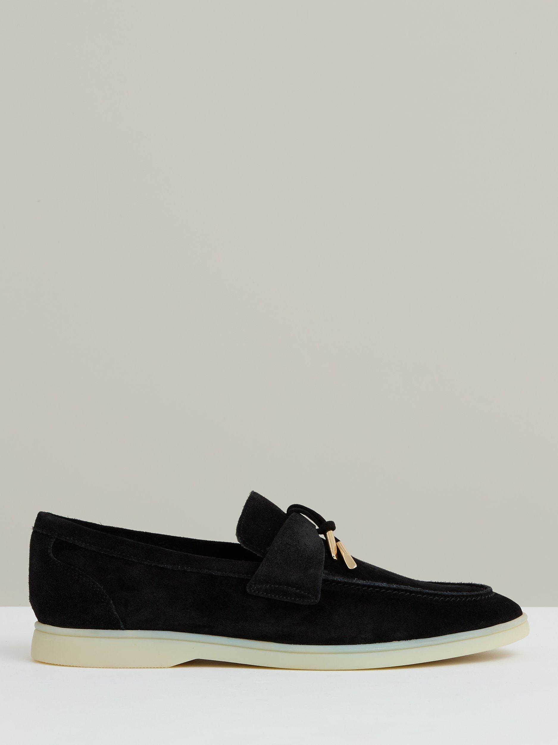Product image 1 of 4, which shows Reiss Price Suede Tassel Loafers, Black, 9