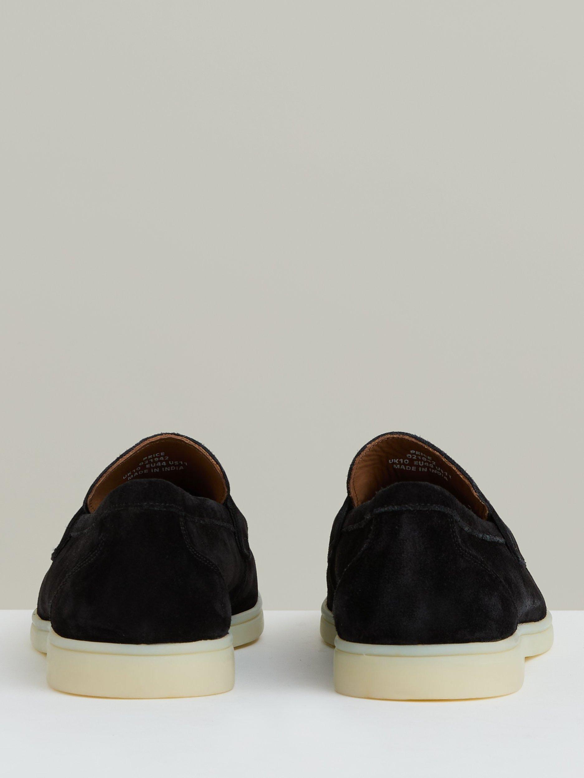 Product image 4 of 4, which shows Reiss Price Suede Tassel Loafers, Black, 9
