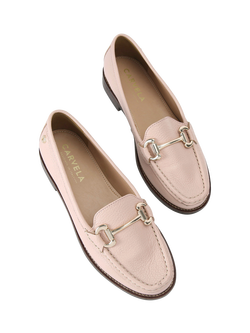 Carvela Snap Leather Loafers, Pink - view 2, Pink