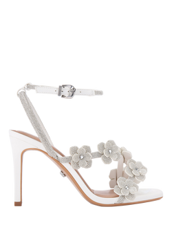 Carvela Petalo Embellished Sandals, White