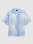 Reiss Mendosa Regular Fit Stripe Shirt, Blue/Multi, Blue/Multi