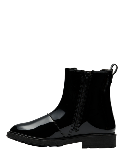 Clarks Kids' Astrol Orin K Leather Chelsea Boots, Black Patent - view 2, Black Patent