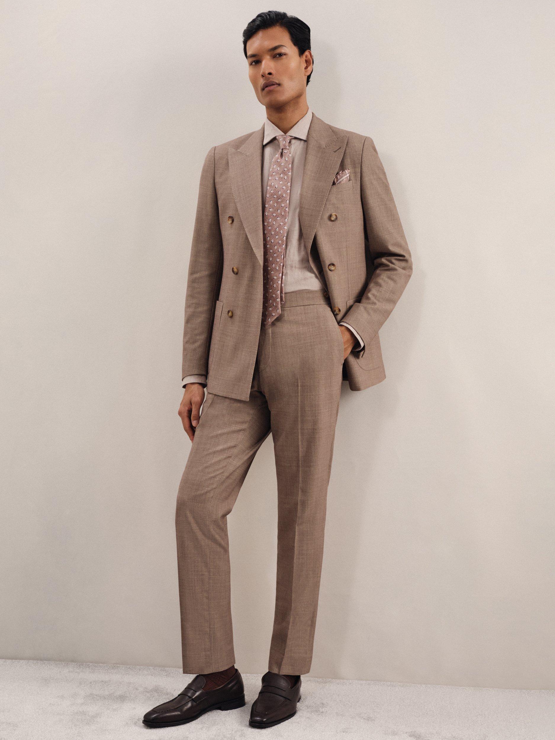 Product image 4 of 5, which shows Reiss Belmont Wool Blend Suit Jacket, Brown, 42