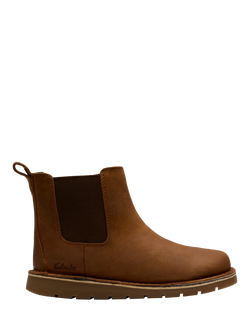 Clarks Kids' Joyful Sky K Chelsea Boots, Tan, Tan